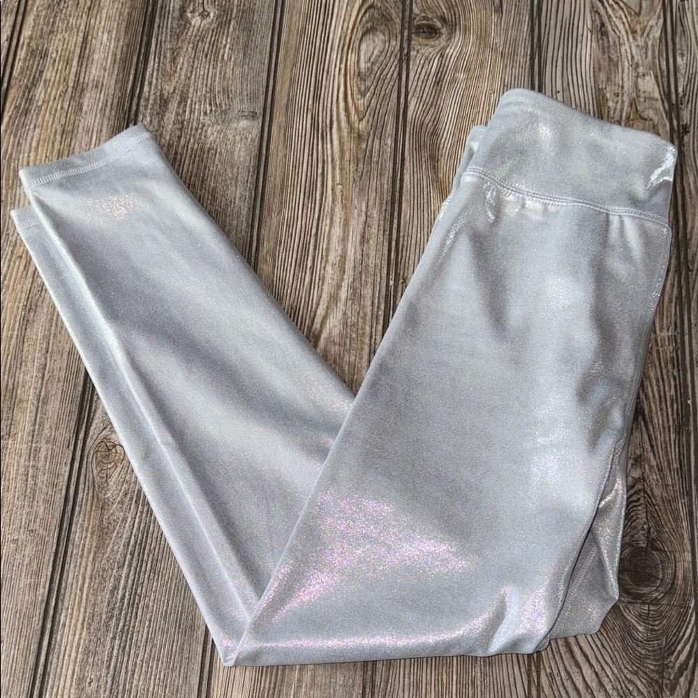 GAP Metallic Silver Leggings girls xl stretch size 12 new no tags